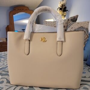Ralph Lauren Marcy Full Grain Leather Satchel